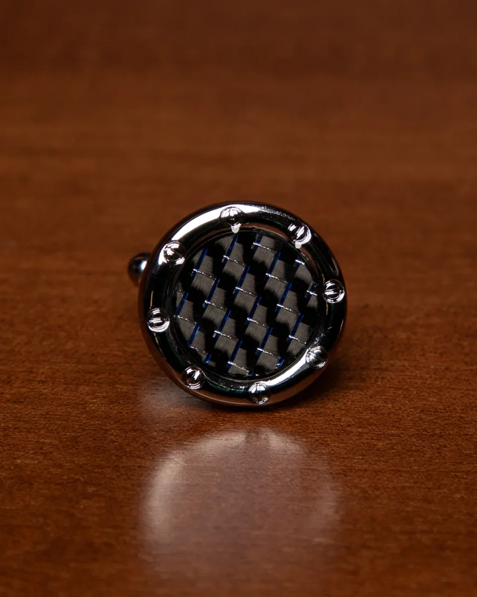 Gemelli Color Argento con Motivo Intrecciato Moderno - immagine 4