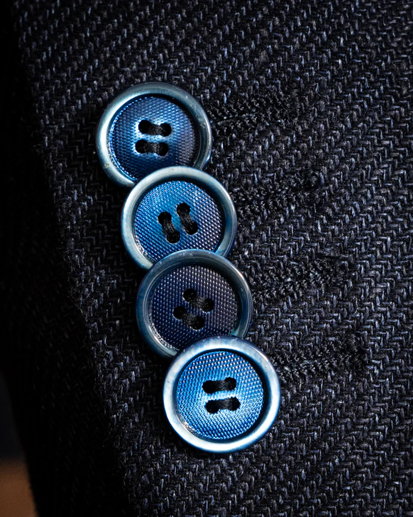 Giacca Bernini Blu Lino Cotone - immagine 8