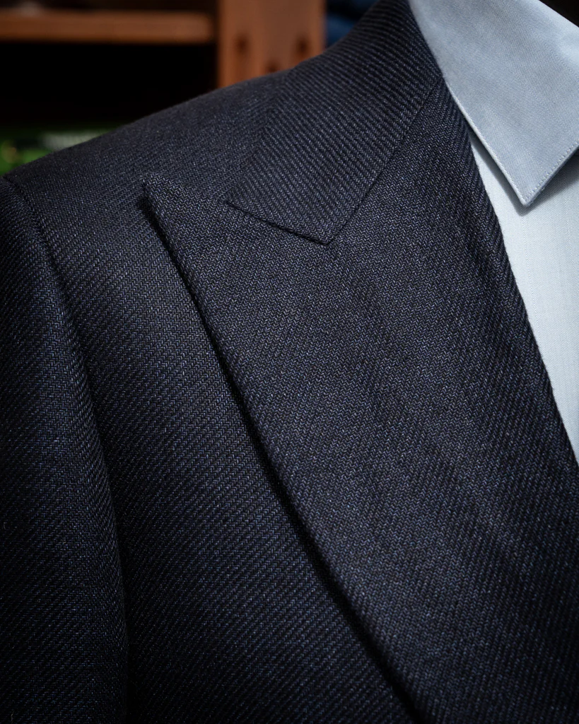 Giacca Bernini Blu Lino Cotone - immagine 9