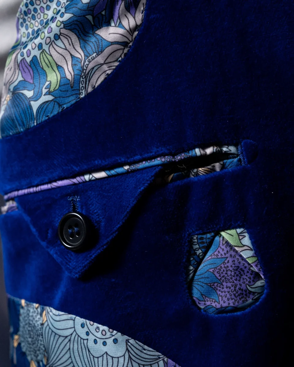 Giacca Bernini Velluto Blu - immagine 7