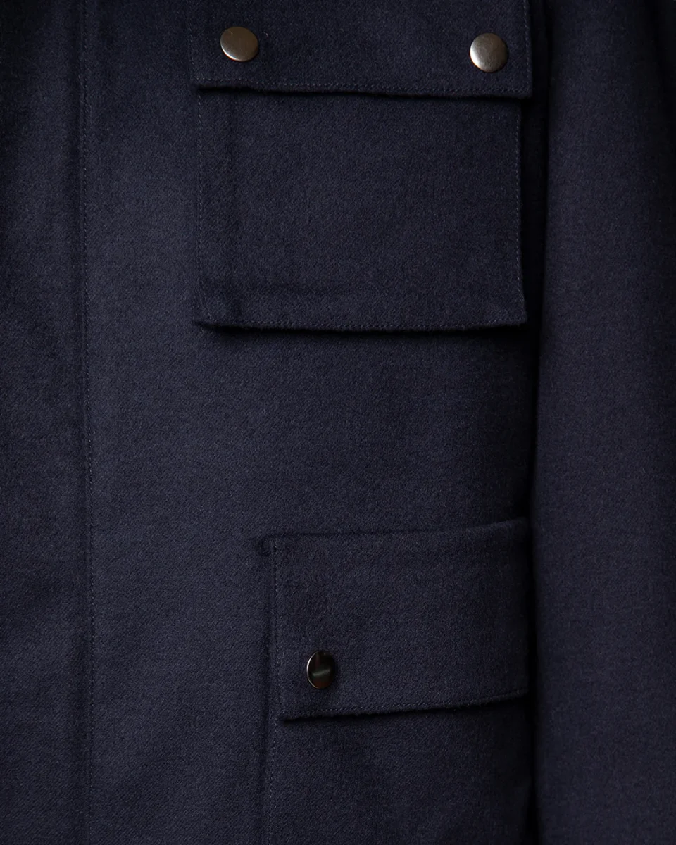 Giacca Blazer Blu Lana Casmere e Seta - immagine 4