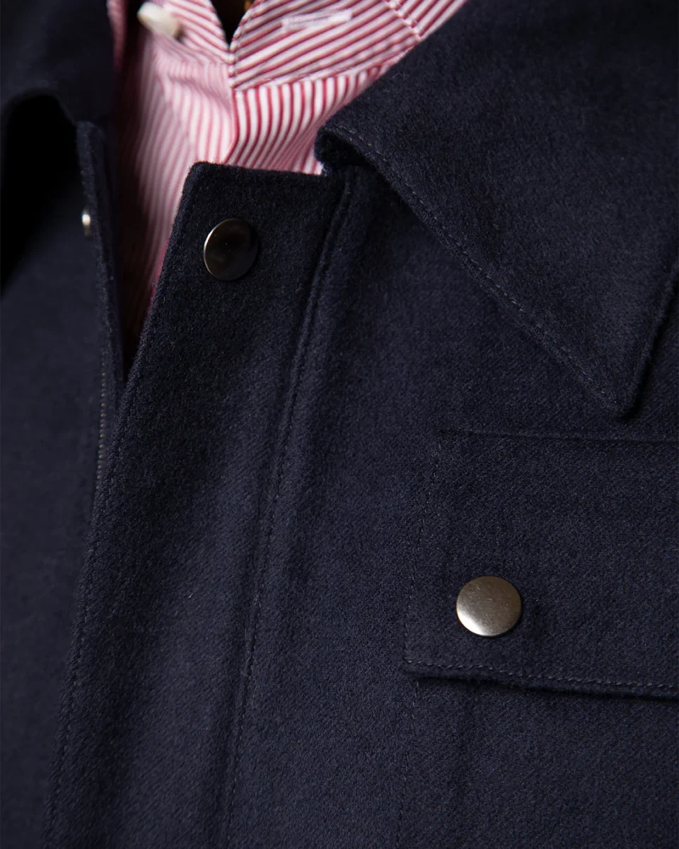 Giacca Blazer Blu Lana Casmere e Seta - immagine 7