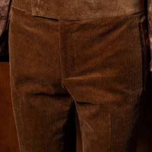 Pantalone Borromini Velluto Tabacco