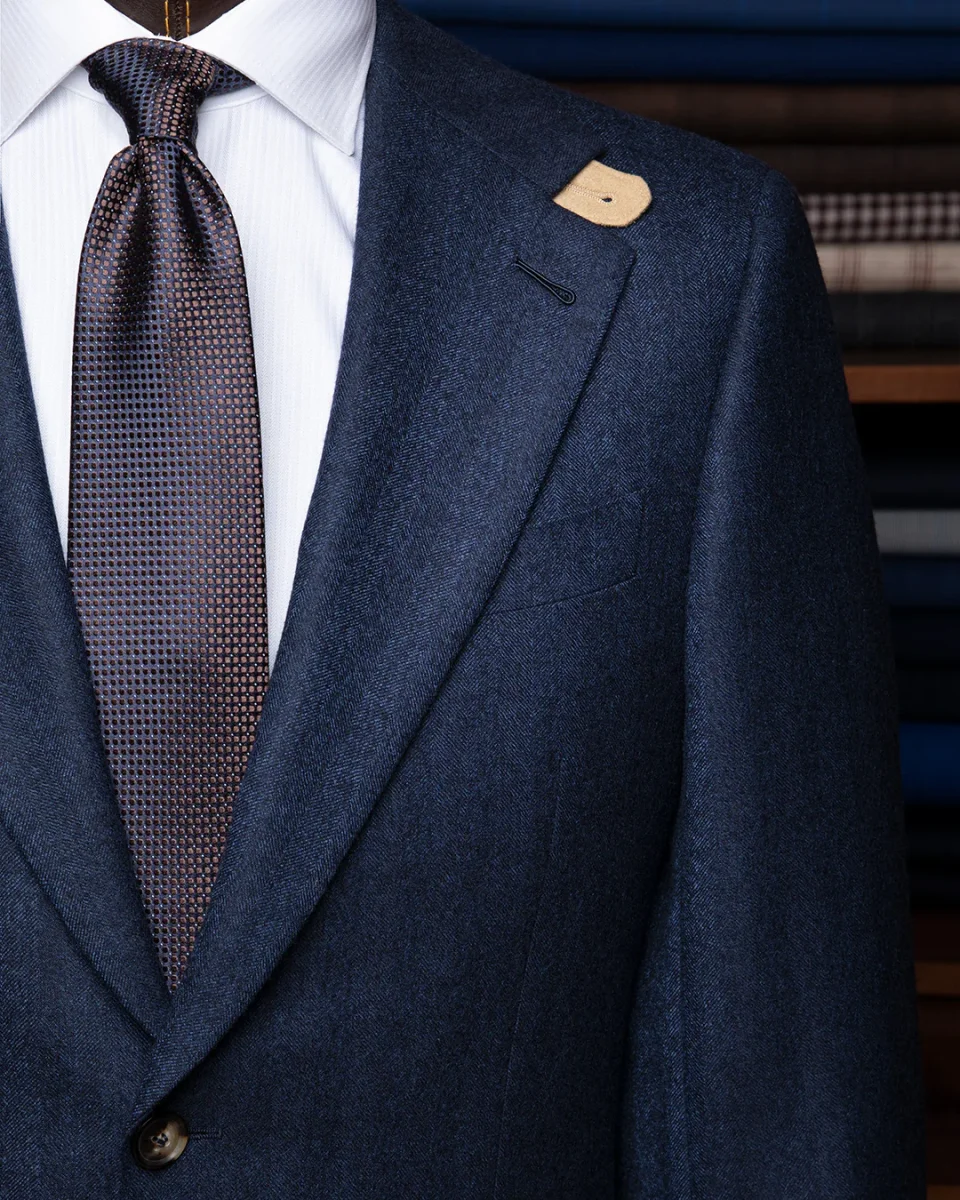 Giacca Giotto Herringbone Blue