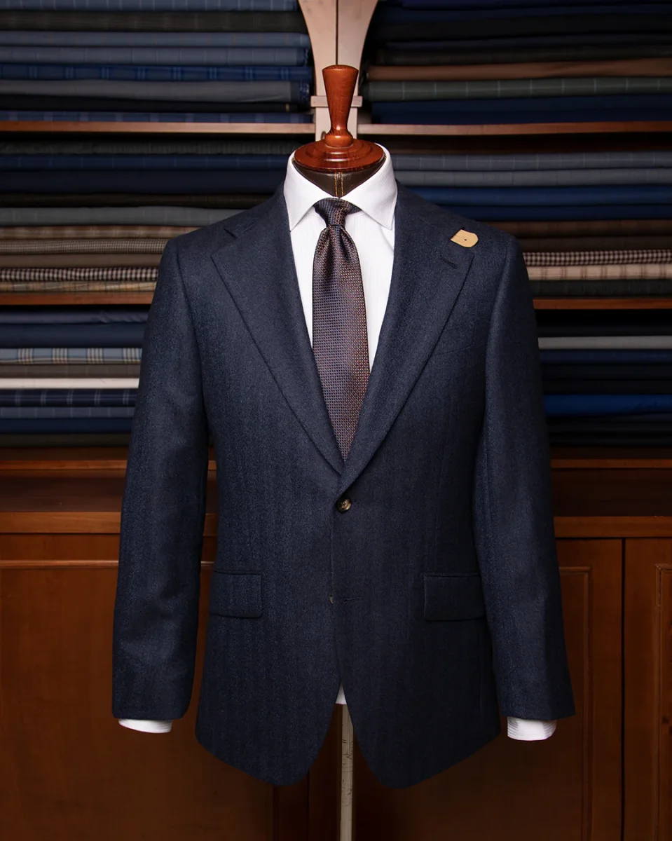 Giacca Giotto Herringbone Blue - immagine 3