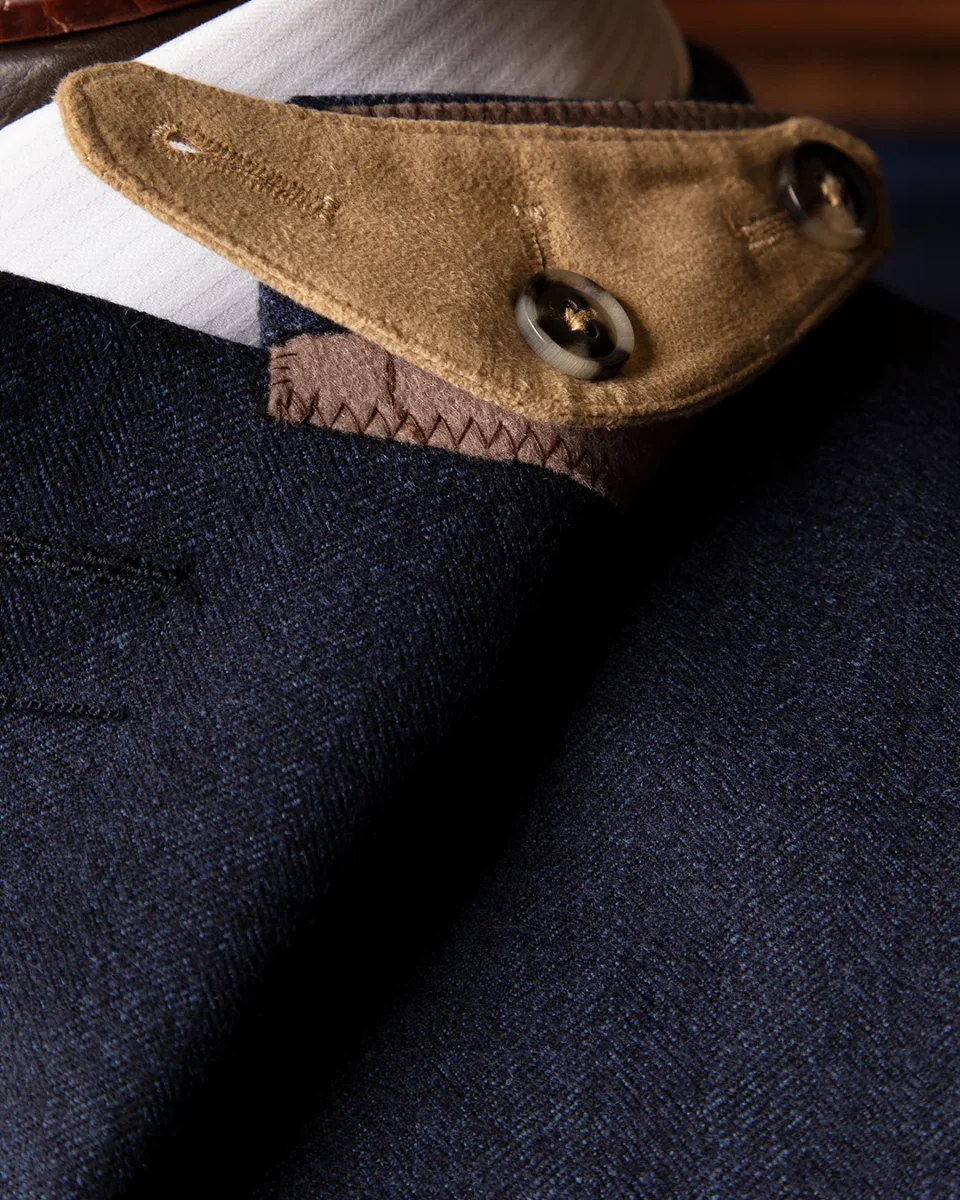 Giacca Giotto Herringbone Blue - immagine 5