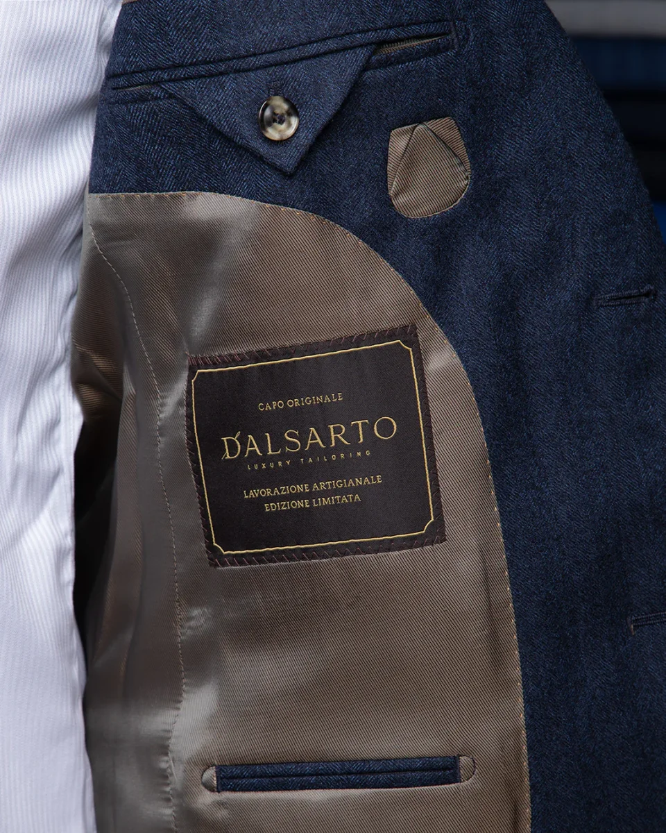 Giacca Giotto Herringbone Blue - immagine 9