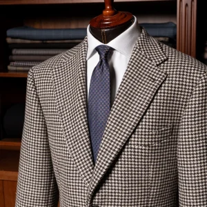 Giacca Giotto Pied de Poule Beige e Marrone