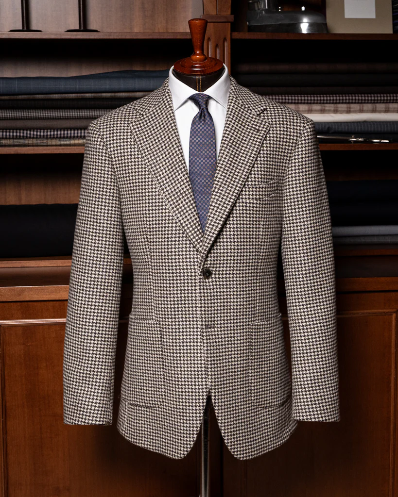 Giacca Giotto Pied de Poule Beige e Marrone - immagine 3