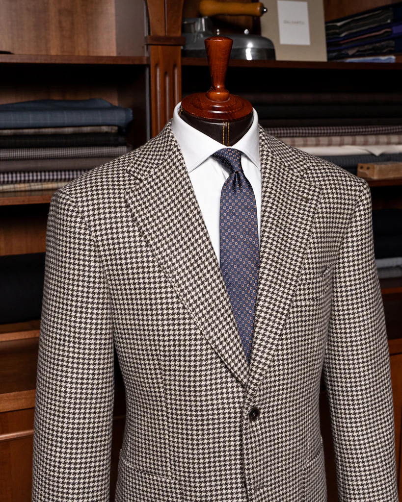 Giacca Giotto Pied de Poule Beige e Marrone - immagine 4