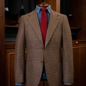 Giacca Giotto Pied de Poule Marrone