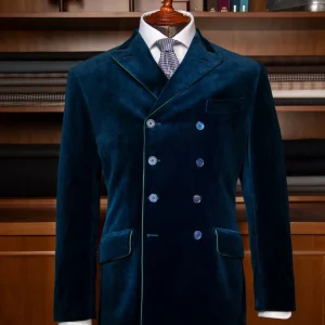 Giacca Iconic Blu Velluto