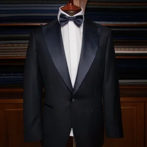 Smoking Michelangelo Blu Dalsarto con Raso Blu