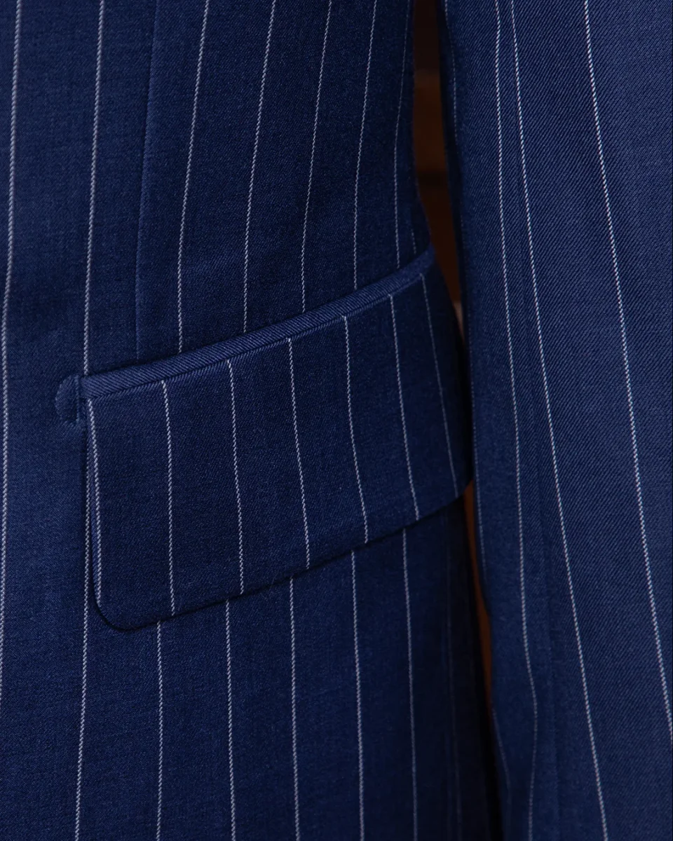 Abito Perugino Gessato Blu Chiaro - immagine 5