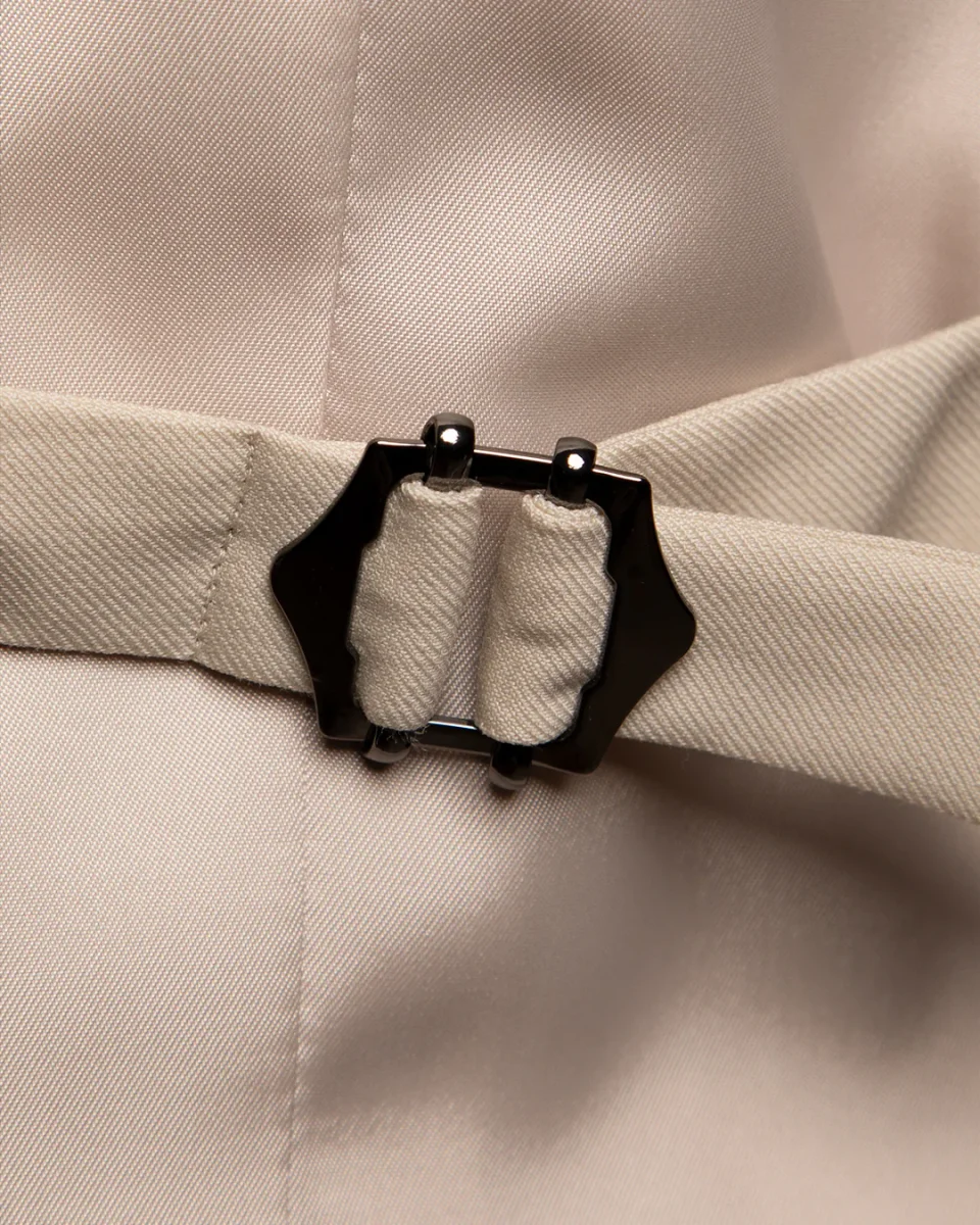 Gilet Beige Biscotto Sciallato - immagine 6