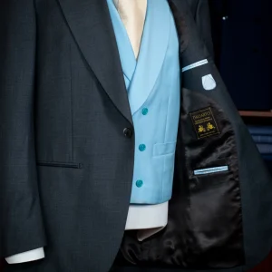 Gilet Sciallato Doppiopetto Turchese