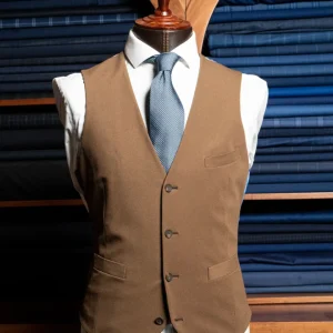 Gilet Nocciola Monopetto