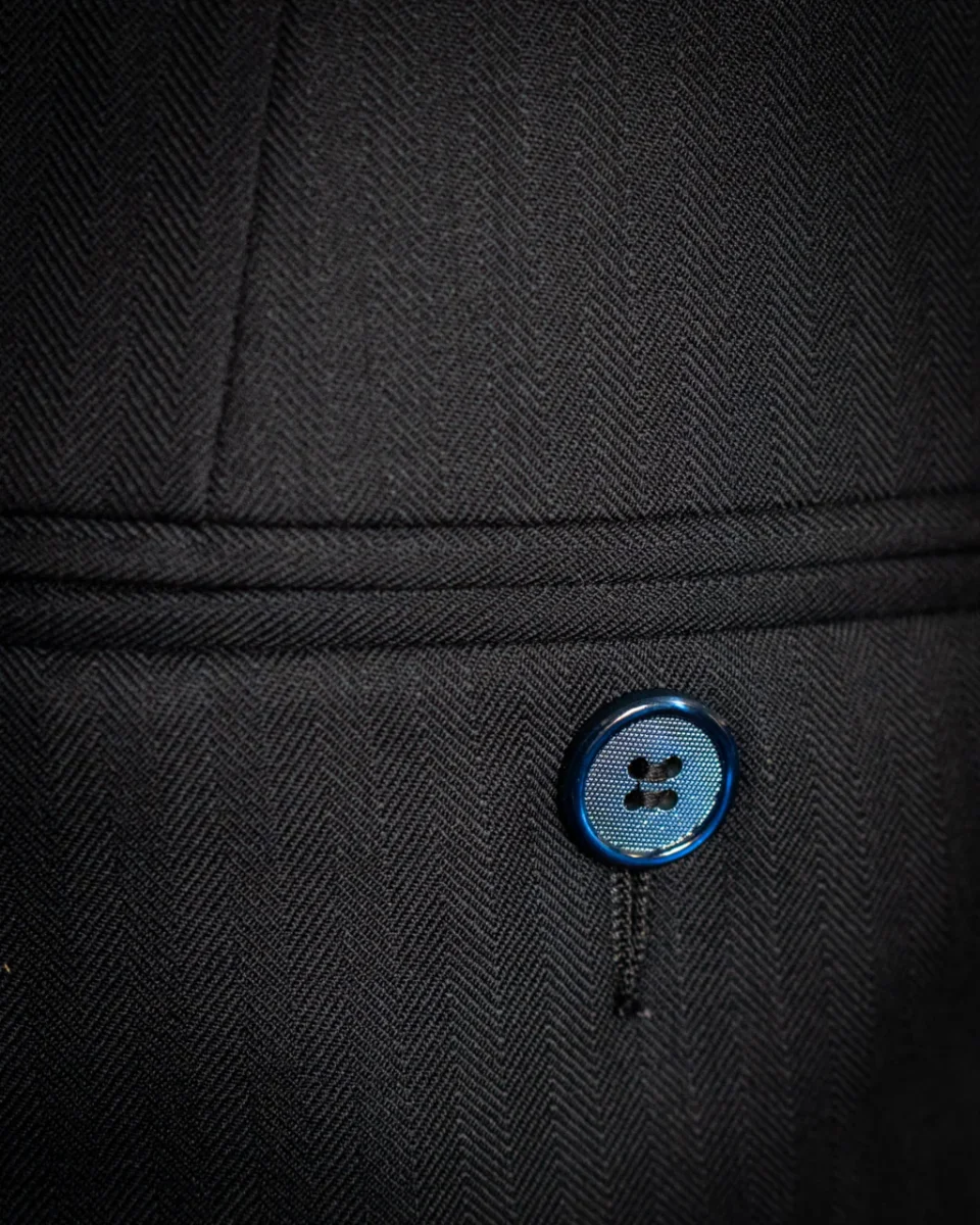 Pantalone Tiziano Blu Notte Spinato - immagine 8