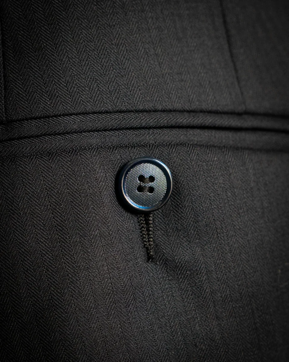 Pantalone Tiziano Blu Notte Spinato - immagine 4