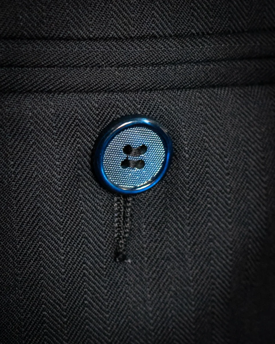 Pantalone Tiziano Blu Notte Spinato - immagine 7