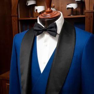 Smoking Donatello Blu Acceso con Raso Nero