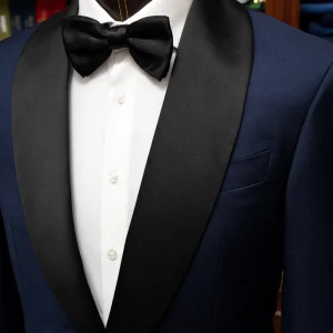 Smoking Donatello Blu con Rever in Raso