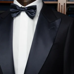 Smoking Michelangelo Blu con Raso e Gilet