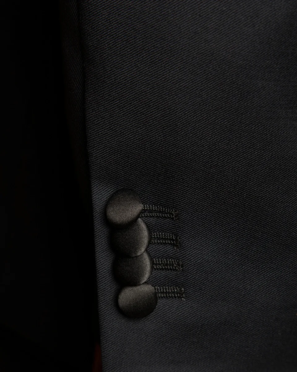 Smoking Perugino Blu con Rever Nero - immagine 5