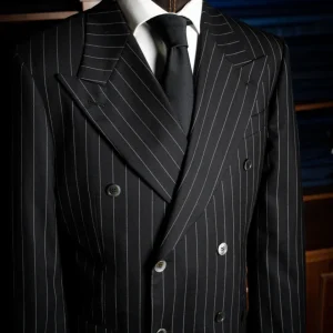 Abito Canova Gessato Grigio Scuro