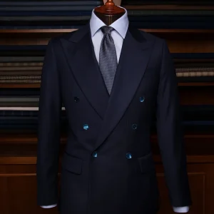 Abito Perugino Blu Scuro Spinato