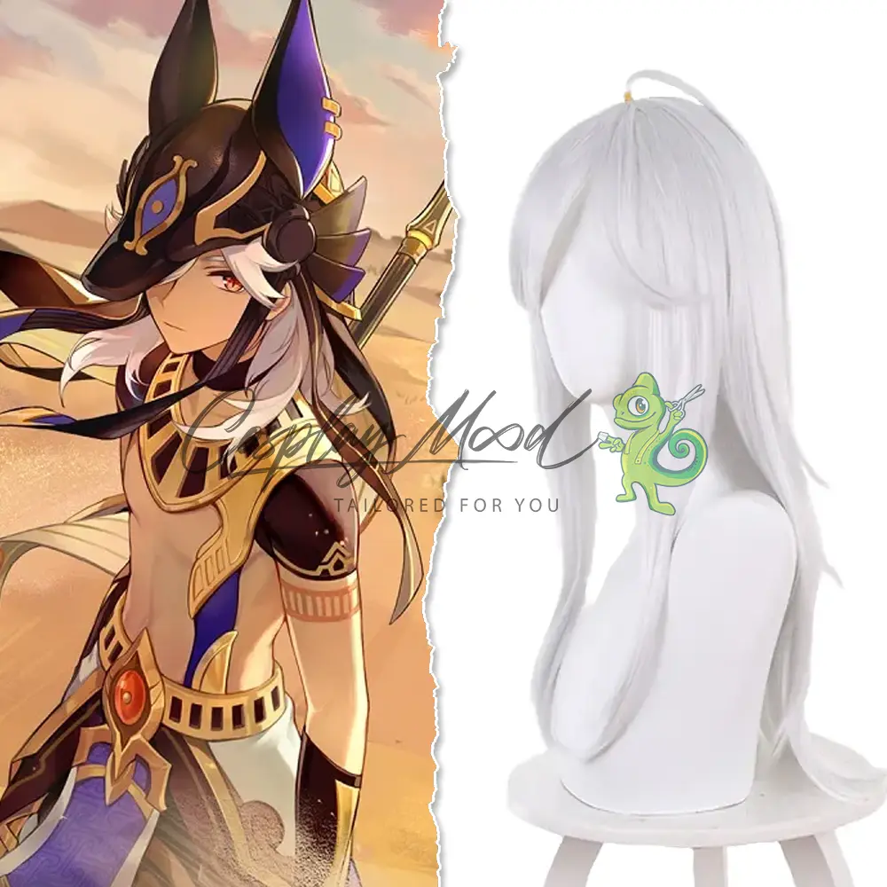 Parrucca Cosplay Cyno Genshin Impact - immagine 3