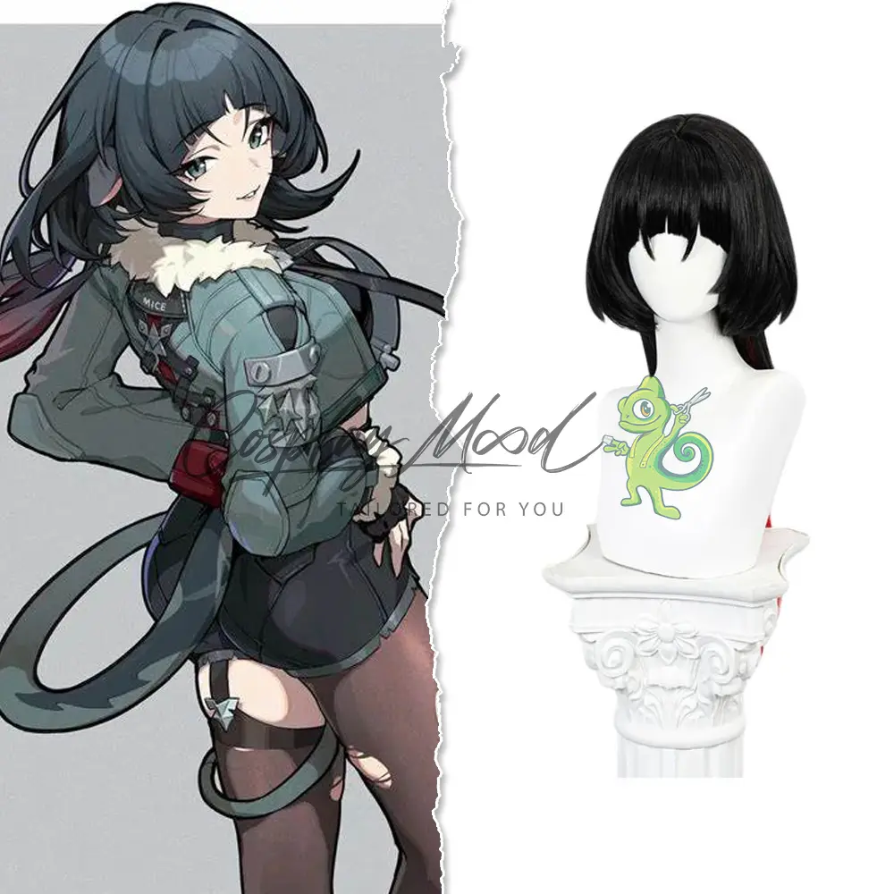 Parrucca Cosplay Jane Doe Zenless Zone Zero - immagine 3