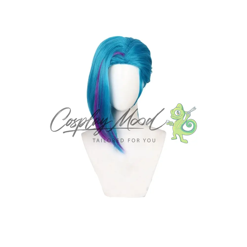Parrucca Cosplay Jinx League of Legends Arcane Stagione 2 - immagine 4
