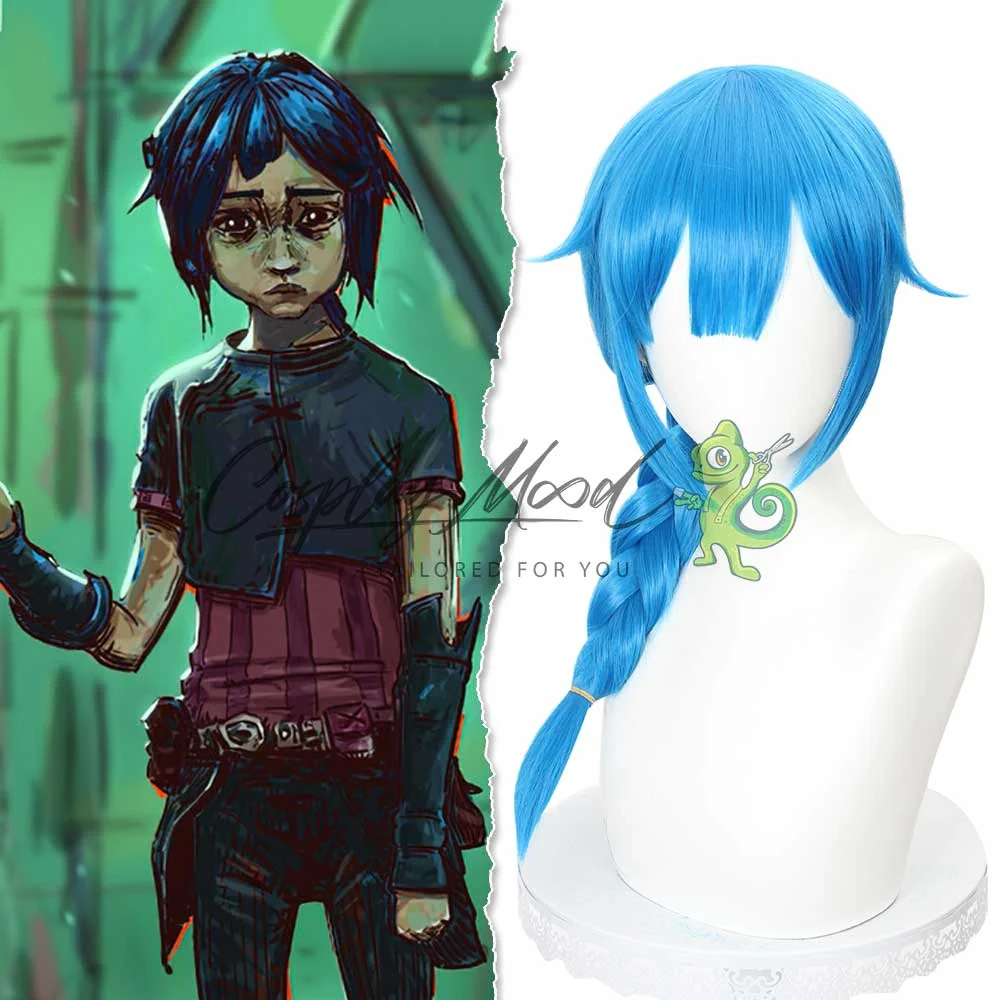 Parrucca Cosplay Powder Arcane League of Legends - immagine 3