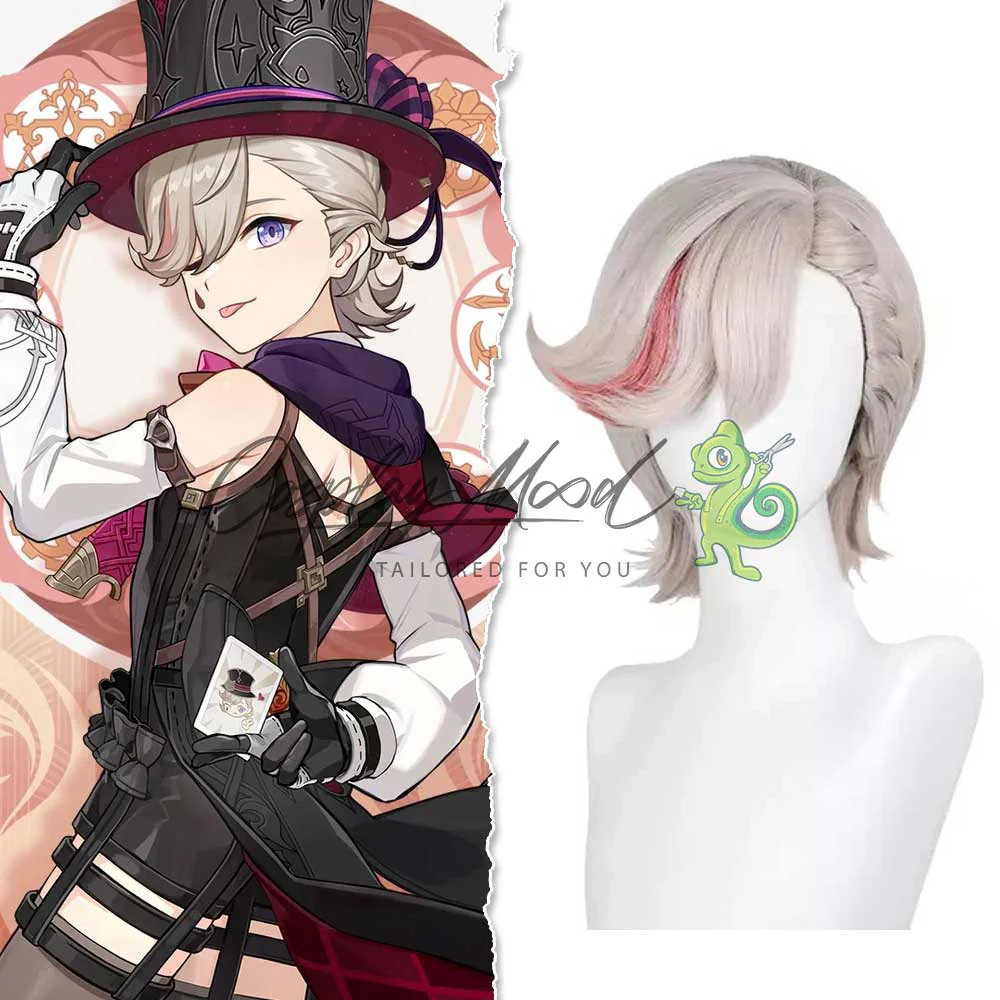 Parrucca Cosplay Lyney Genshin Impact - immagine 3