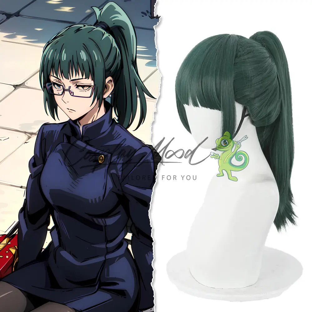 Parrucca Cosplay Maki Zenin Jujutsu Kaisen - immagine 3