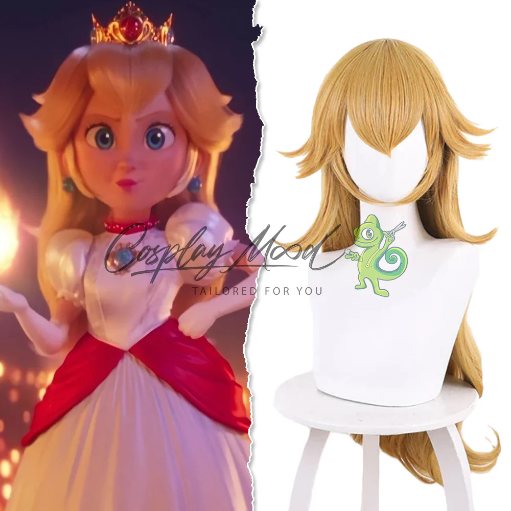 Parrucca Cosplay Principessa Peach Super Mario Bros Film - immagine 3
