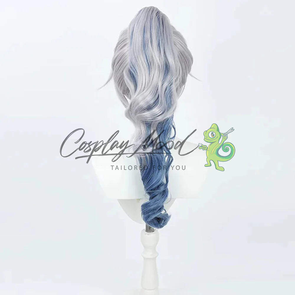Parrucca Cosplay Silver Wolf Honkai Star Rail - immagine 6