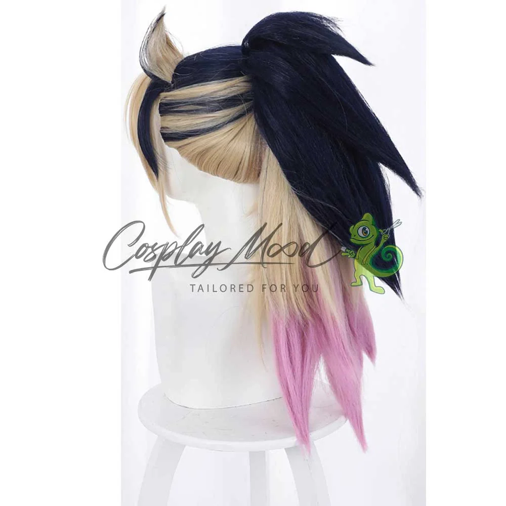 Parrucca Cosplay Akali Arcane League of Legends - immagine 4