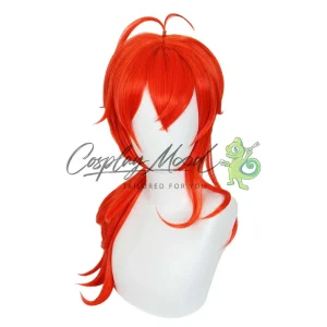 Parrucca Cosplay Diluc Genshin Impact