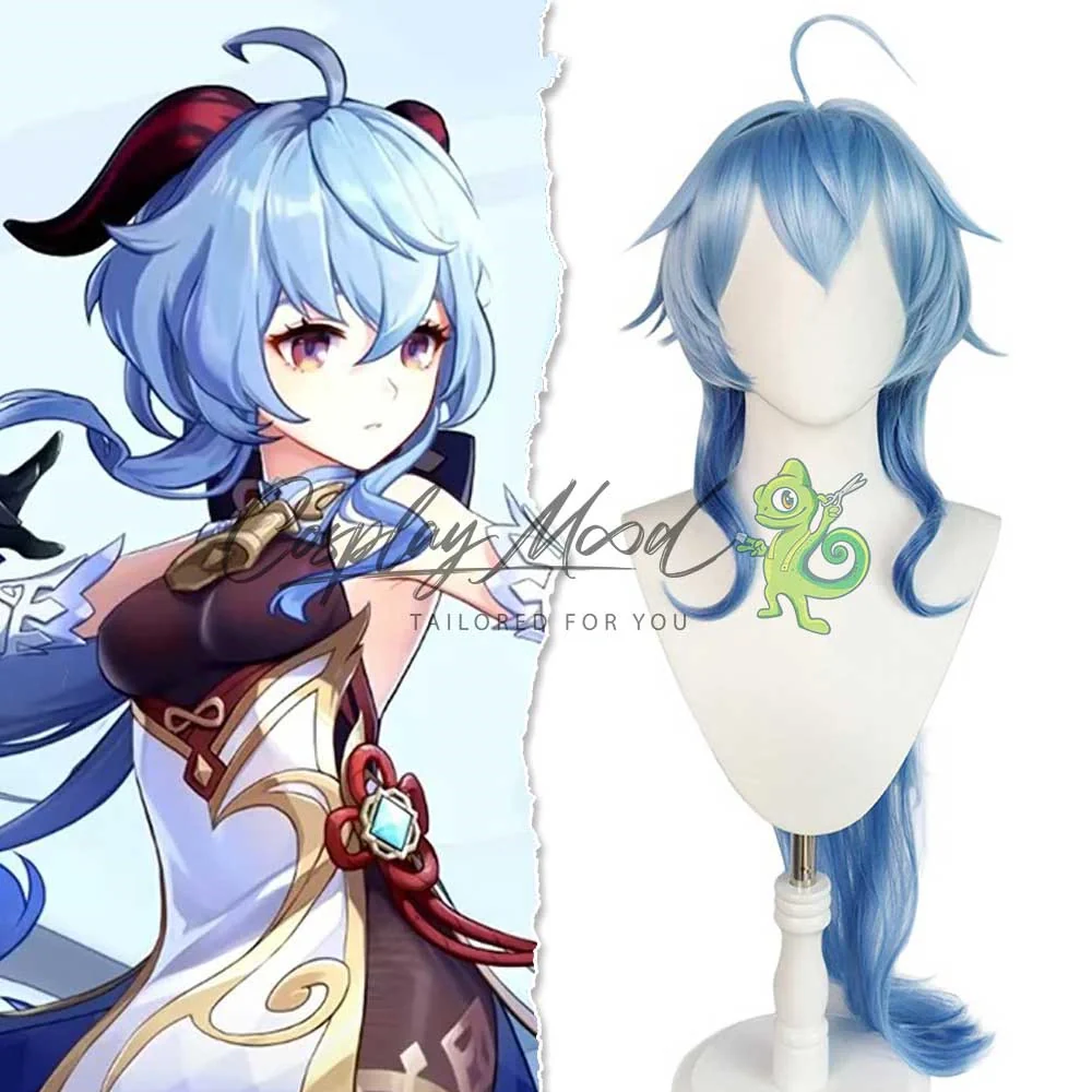 Parrucca Cosplay Ganyu Genshin Impact - immagine 3