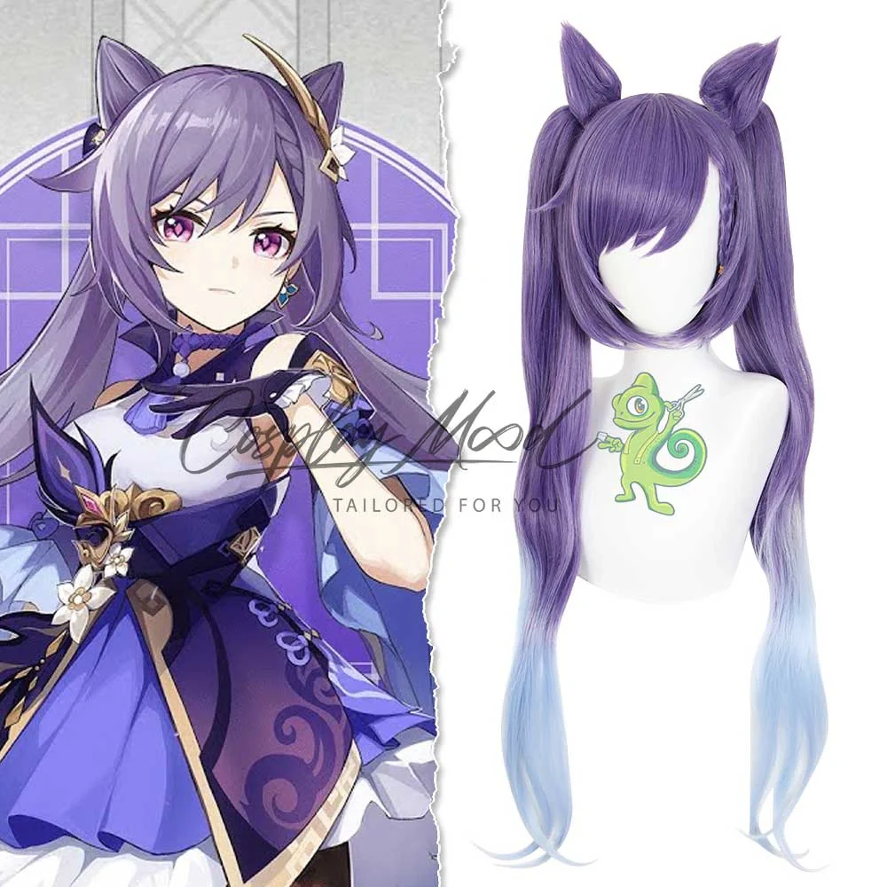 Parrucca Cosplay Keqing Genshin Impact - immagine 3
