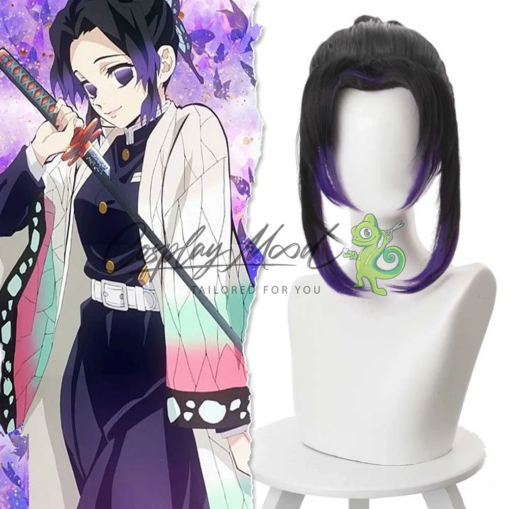 Parrucca Cosplay Kochou Shinobu Demon Slayer - immagine 3