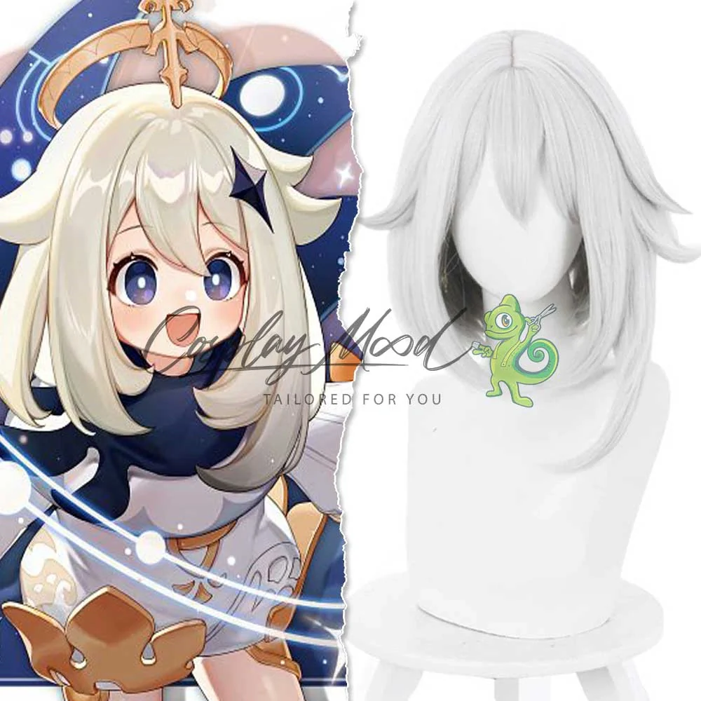 Parrucca Cosplay Paimon Genshin Impact - immagine 3