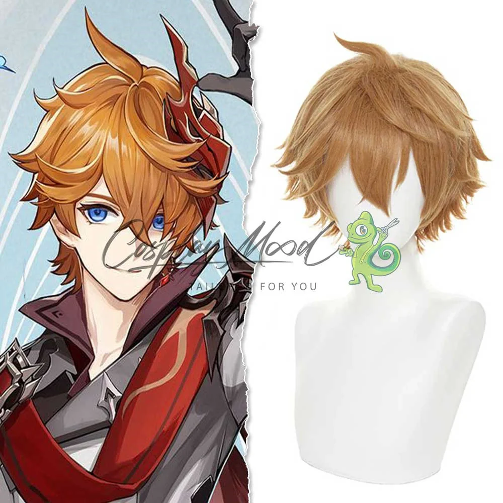 Parrucca Cosplay Tartaglia Genshin Impact - immagine 3