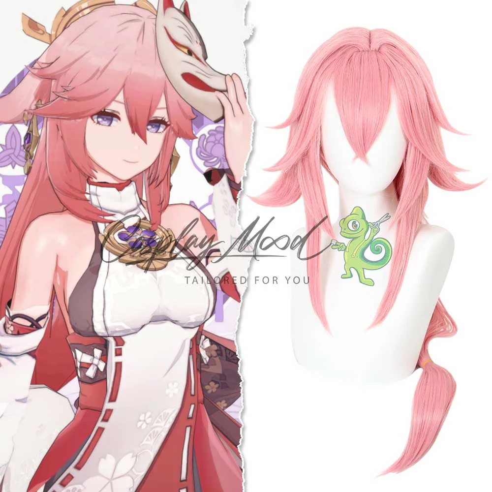 Parrucca Cosplay Yae Miko Genshin Impact - immagine 3