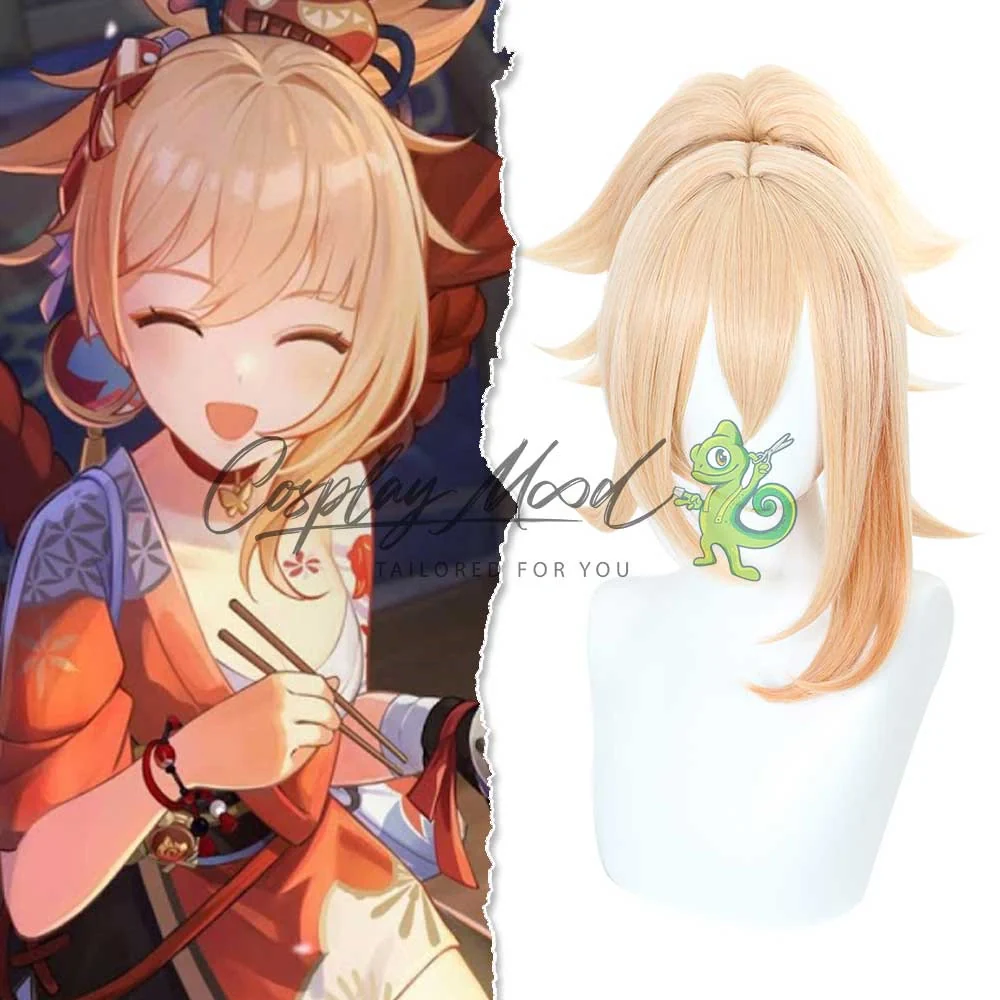 Parrucca Cosplay Yoimiya Genshin Impact - immagine 3