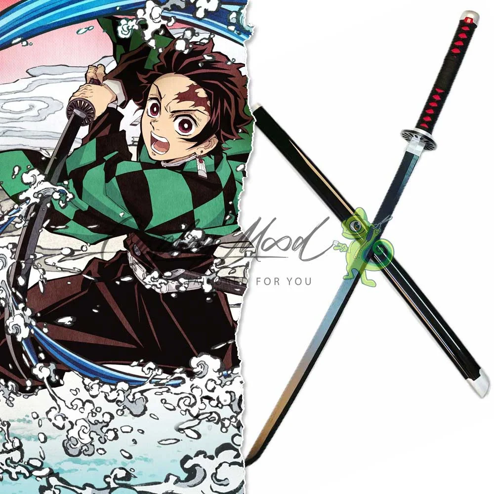 Accessorio Cosplay Spada in legno di bamboo Tanjiro Kamado Demon Slayer - immagine 3