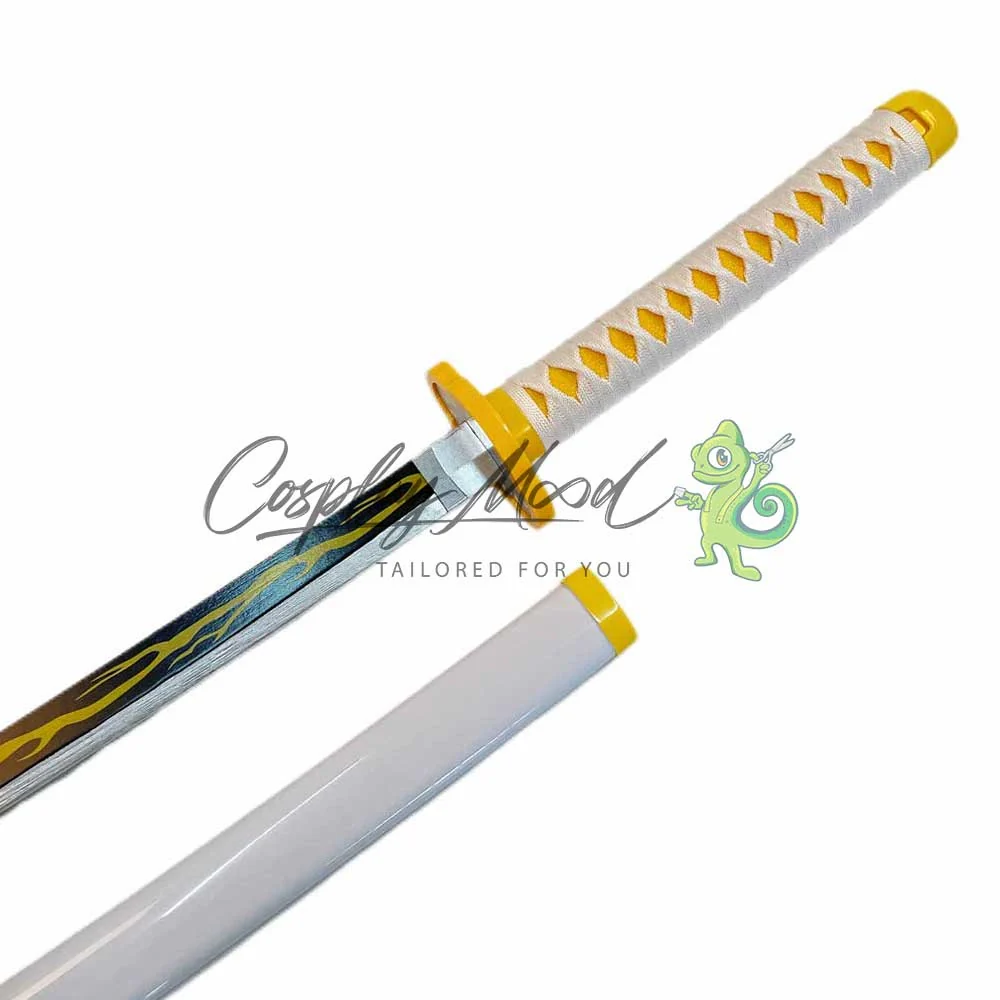 Accessorio Cosplay Spada in legno di bamboo Zenitsu Agatsuma Demon Slayer - immagine 4