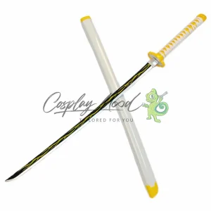 Accessorio Cosplay Spada in legno di bamboo Zenitsu Agatsuma Demon Slayer